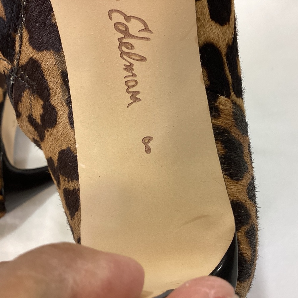 Sam Edelman Leopard Print Ankle Booties SZ 8M $120 - Picture 10 of 12